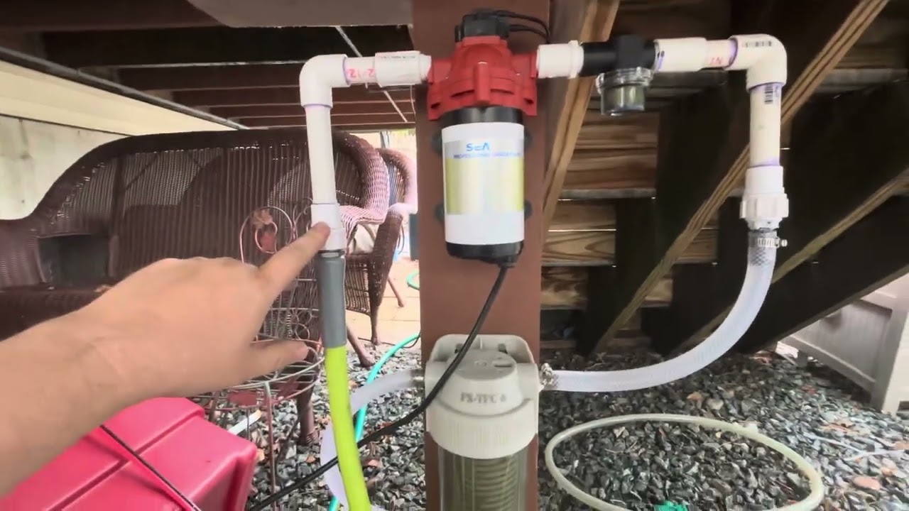 Rain water 120V Pump for outdoor spigot