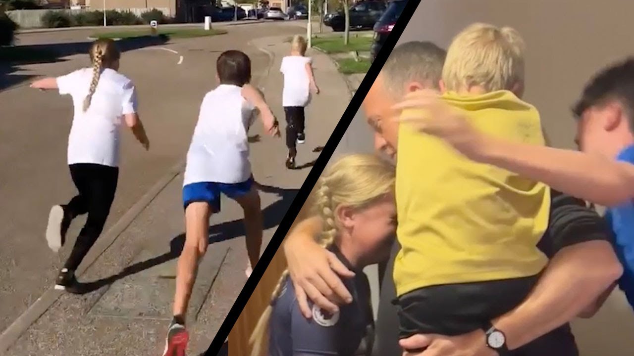 Kids Emotional Reaction To Dad's Homecoming