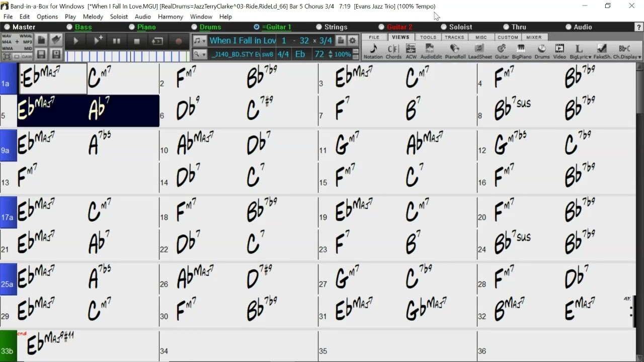 BACKING TRACK - WHEN I FALL IN LOVE (Eb) 72 BPM BALLAD