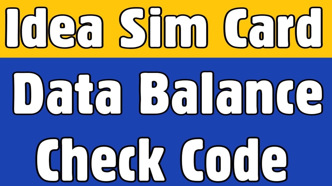 How To Check Idea Internet Data Balance Check USSD Code