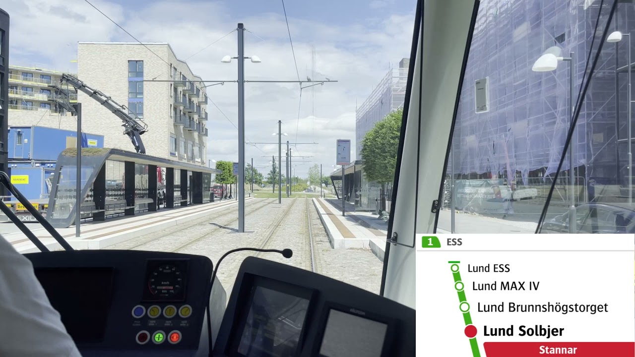 Resa med Spårvagn Linje 1 mot ESS.