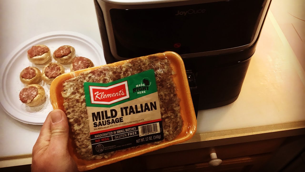 How To Make Sausage Stuffed Mushrooms On The Air Fryer! /JoyOuce 5.8 Quart Air Fryer!