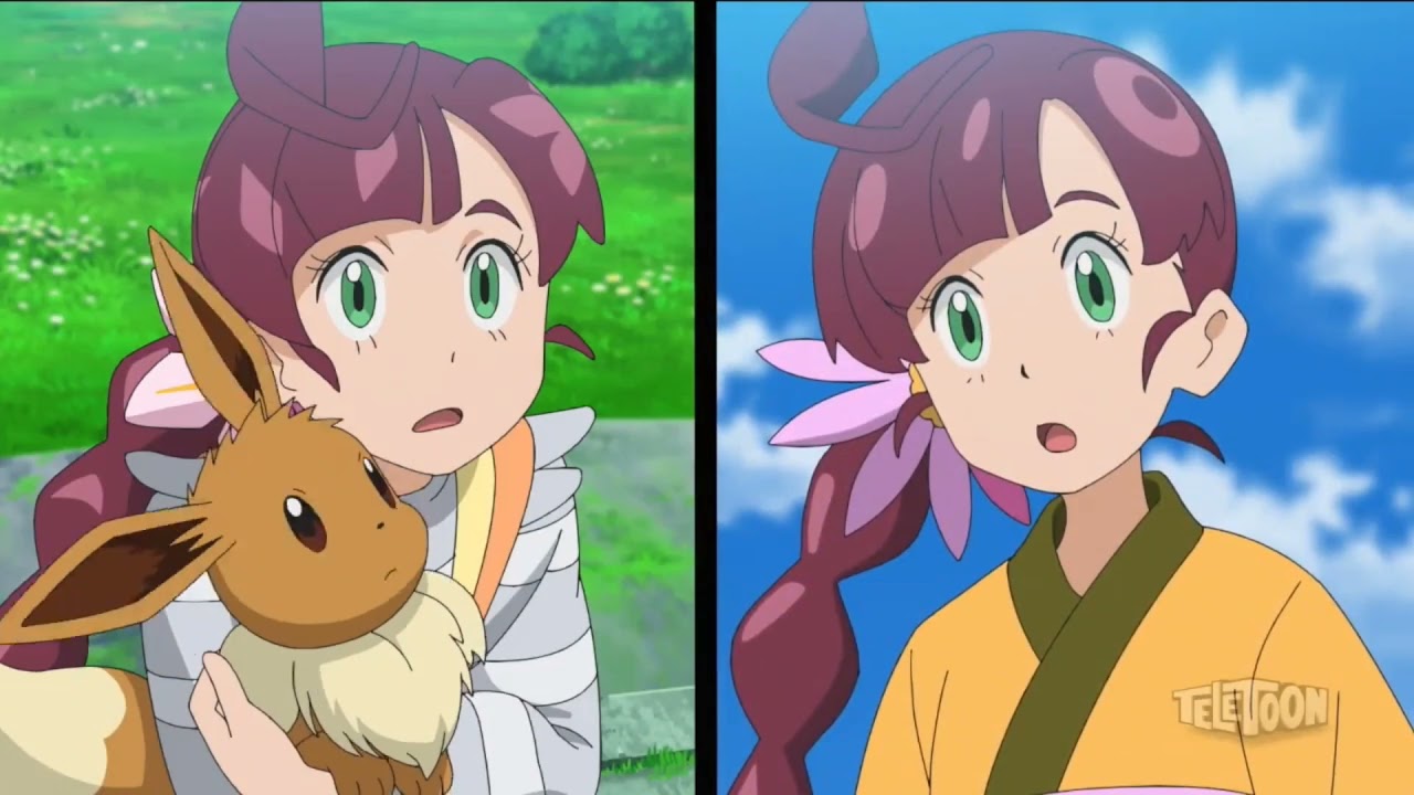 Pokemon Journeys Chloe Meet's A Girl Look Alike Her