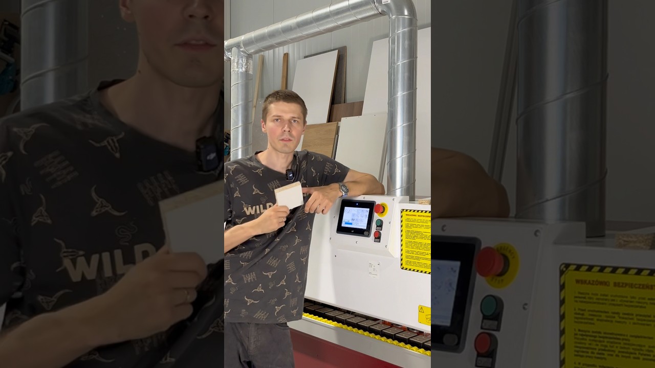 Oklejanie formatek meblowych na okleiniarce Optimat One