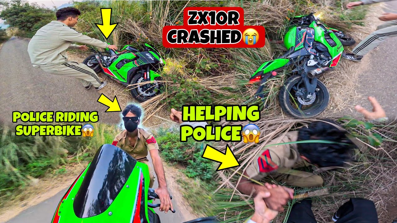 Helping Police Zx10r Crash😭💔 | Riding Superbike First Time |  My Family Vlogs 