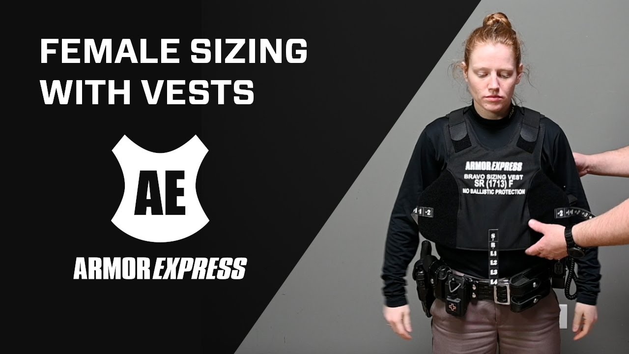 Armor Express Female Sizing Instructions - With Sizing Vests