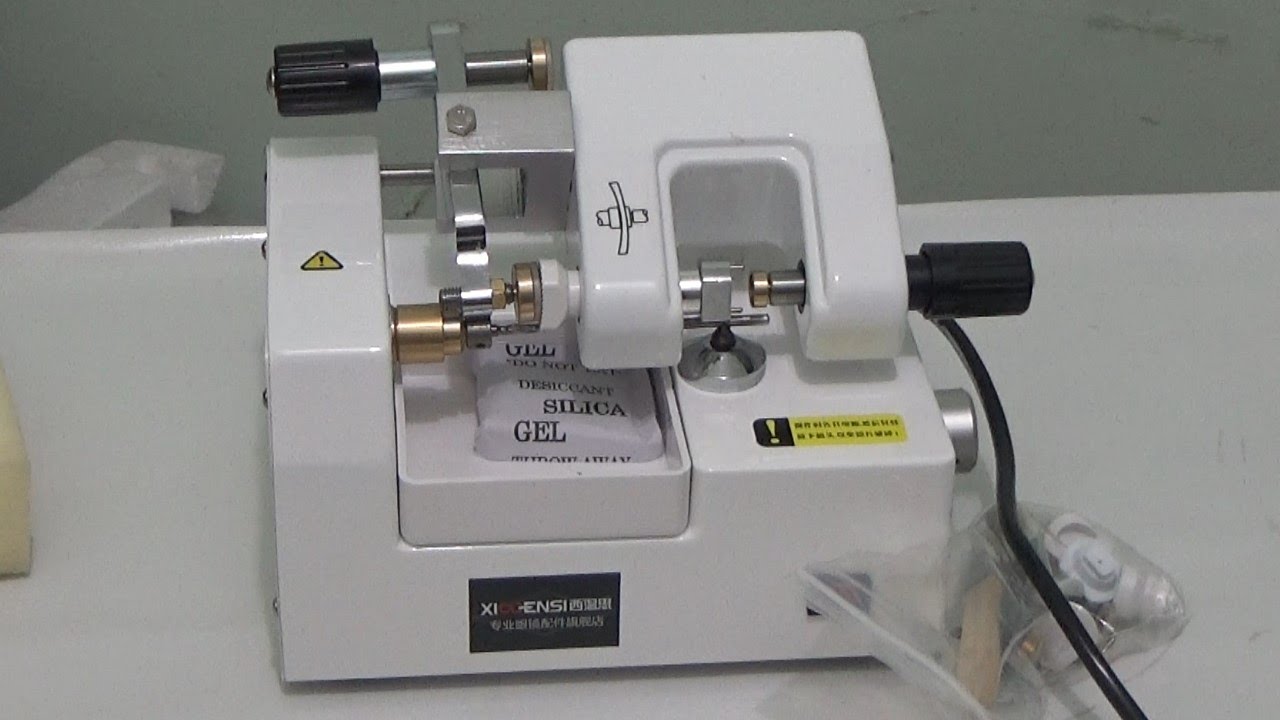 Unboxing Mesin Potong Lensa Kacamata Semi Otomatis Mesin Faset Kacamata Pemotong Lensa Semi Manual