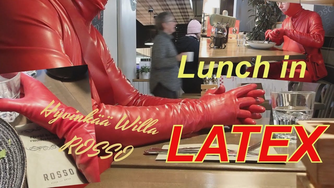 I went for a lunch in red rubber