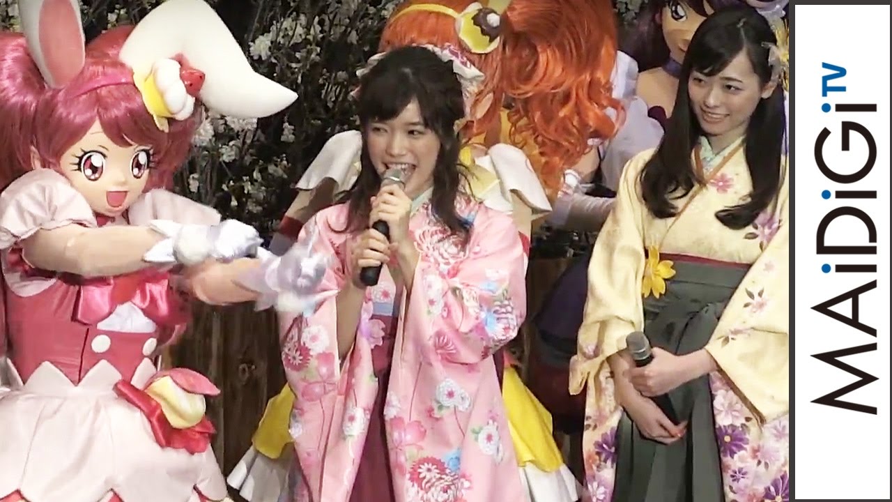 美山加恋＆福原遥、着物姿で「プリキュア」名乗り披露！映画初日あいさつ　「映画プリキュアドリームスターズ！」初日舞台あいさつ1　#Pretty Cure