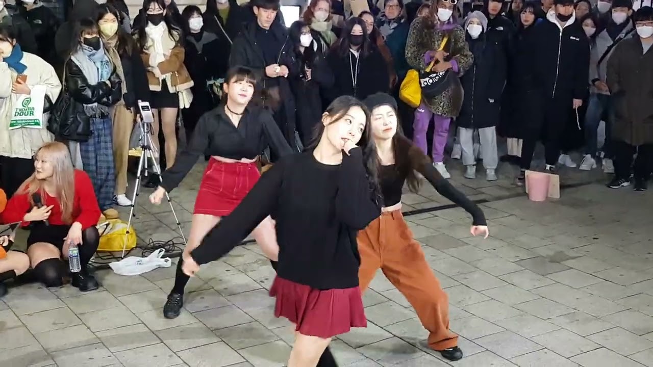 20230104 hongdae busking 홍대 미녀댄스팀 #레이디비(Lady B) 버스킹 02 - Shut Down _ BLACKPINK