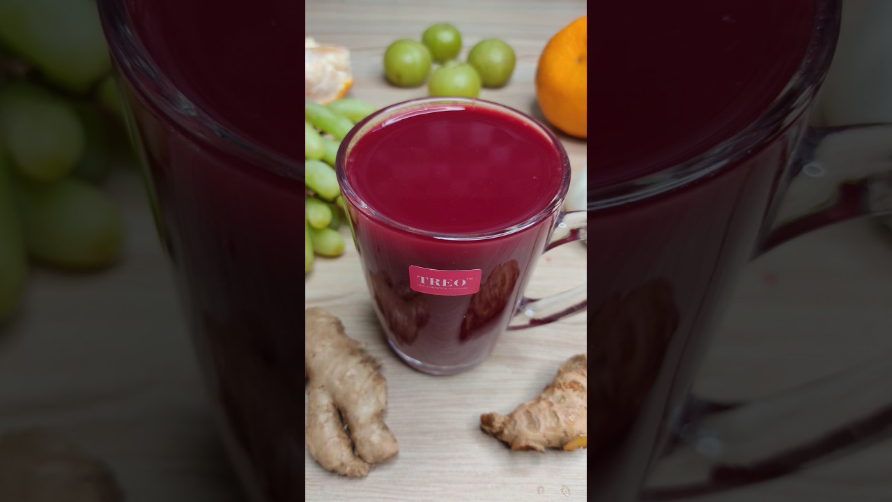 Super Healthy Juice = Beetroot + Amla + Haldi + Ginger + Garlic + Kinno + Apple + Coconut #nutrition