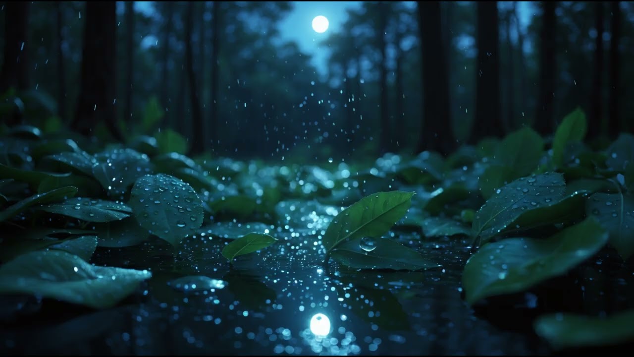 Moonlit Forest After Rain 🌧️ | Night Forest Music for Deep Peace