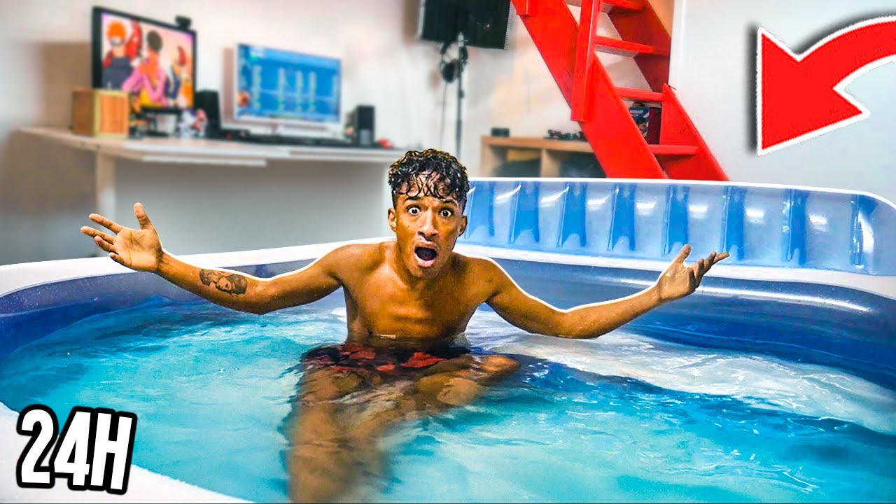 VIVRE 24H DANS UNE PISCINE DANS MA CHAMBRE ! (mauvaise idée..)