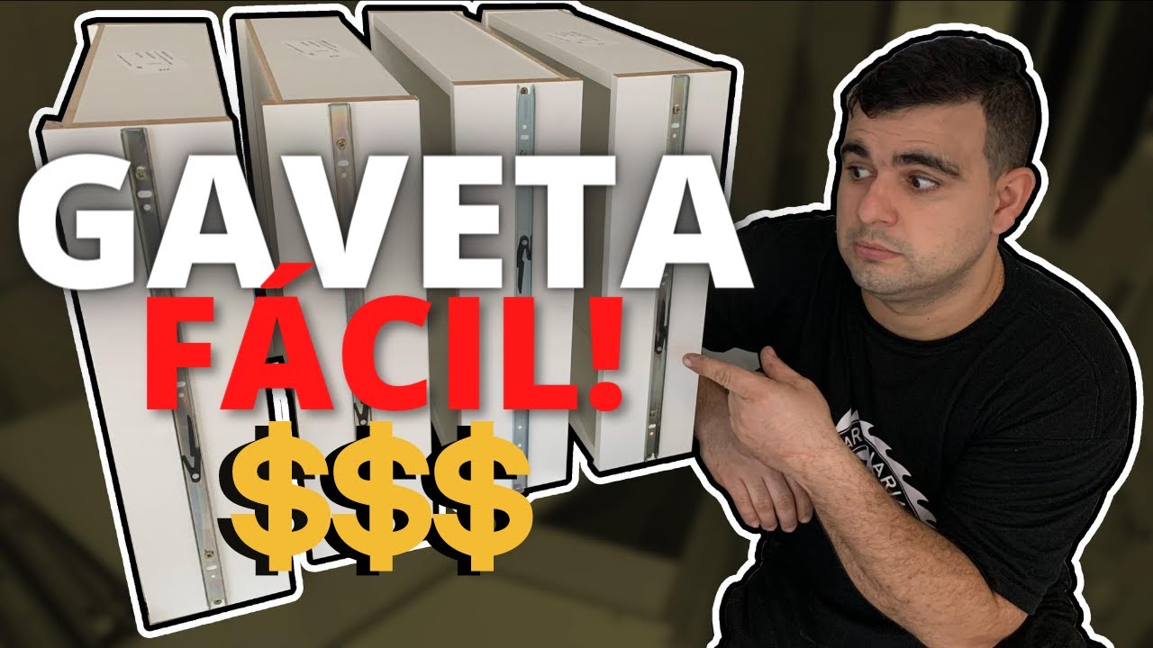 Como montar GAVETAS FACILMENTE! - Móveis Planejados para COZINHA // Marcenaria 4.0