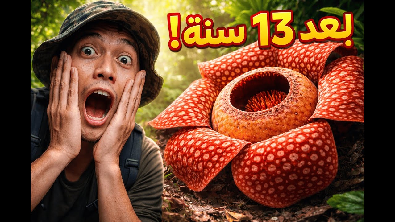 بعد ١٣ سنة... وجدها! اكتشاف نادر لبرفلِيسيا العملاقة لأول مرة 😱🌺 الزهرة العملاقة تظهر لأول مرة