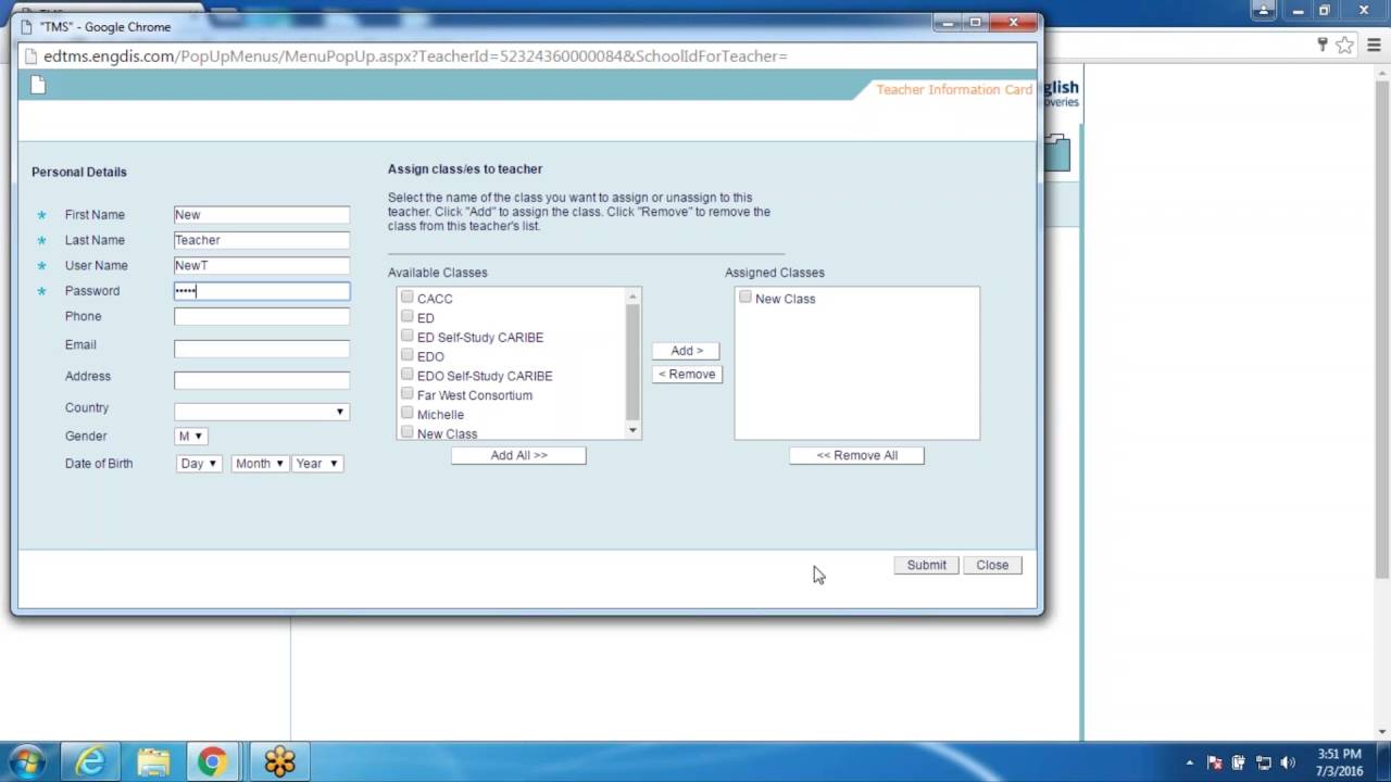 For Teachers - Edit Student Profile Settings