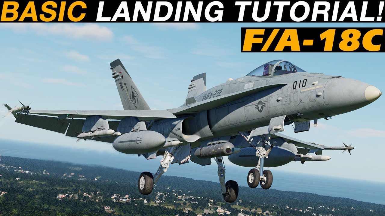 How to Land the DCS F/A-18C Hornet! | Basic VFR Approach and Landing Tutorial!