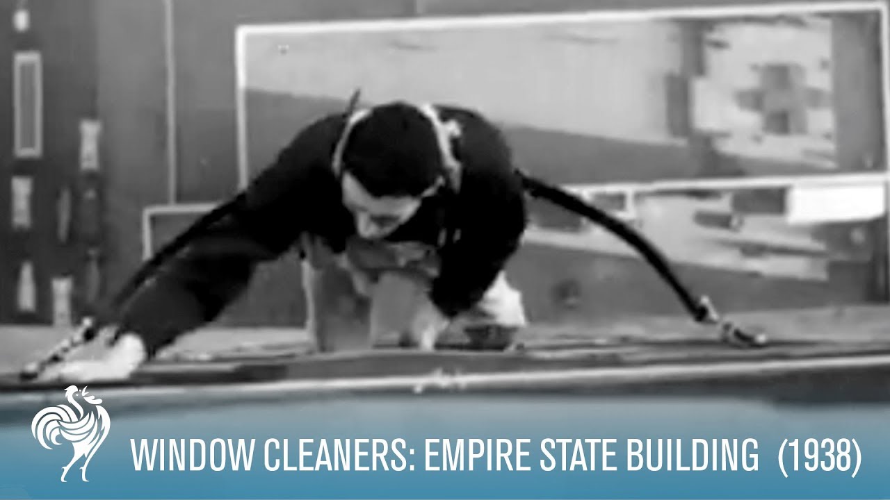 Window Cleaners on The Empire State Building (1938) | British Pathé