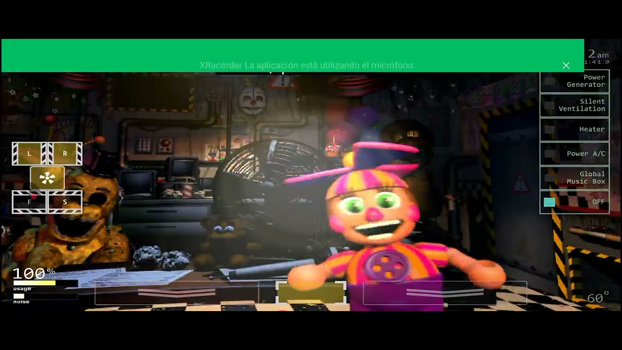 Jugué five nights at Freddy's,U.C.N