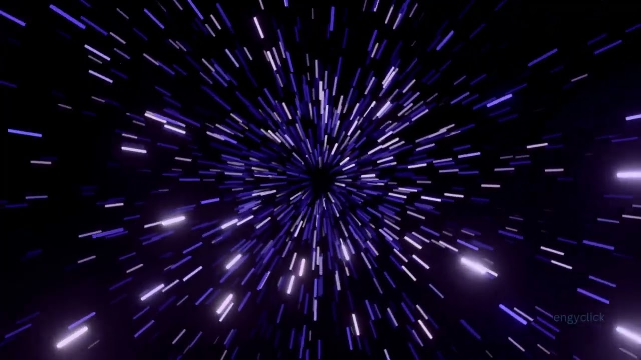 4K Warp Speed: Journey Through Glowing White, Blue & Purple Stars | Space Screensaver Experience