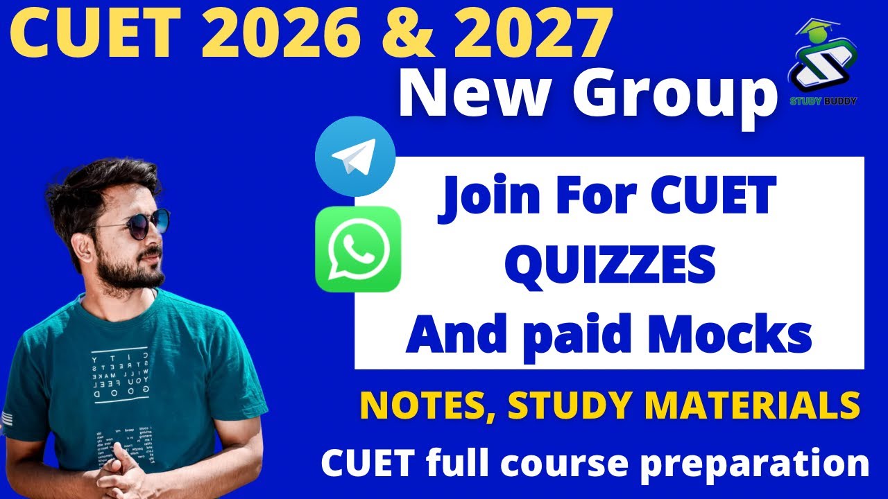 CUET ENTRANCE PREPARATION 2027  || AMU JMI EXAM Preparation || STUDY BUDDY NEW GROUPS || CUET QUIZ