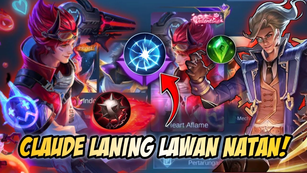 CATAT GUYS! SPELL WAJIB CLAUDE BUAT COUNTER LANING LAWAN NATAN! | TOP GLOBAL CLAUDE - MLBB