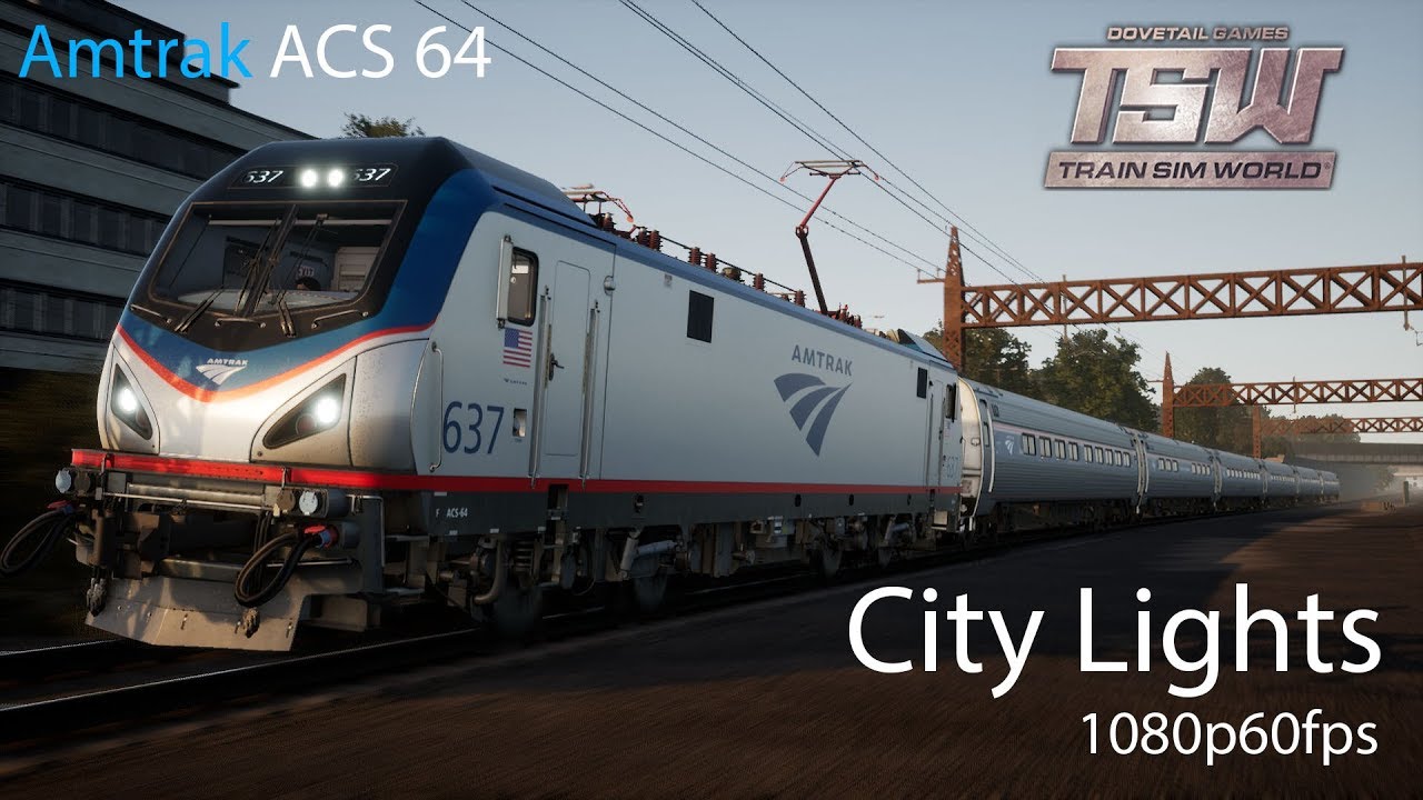 City Lights : Northeast Corridor New York : Train Sim World  1080p60fps