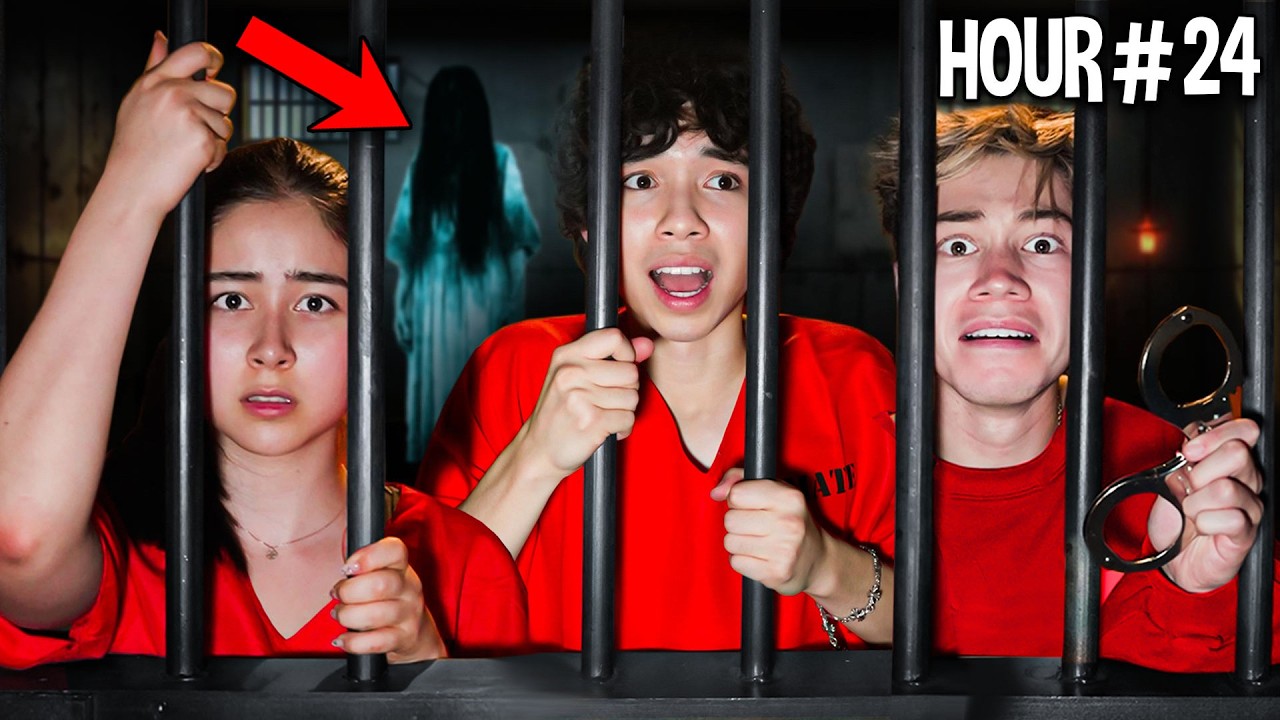 TRAPPED In A HAUNTED PRISON For 24 Hours...