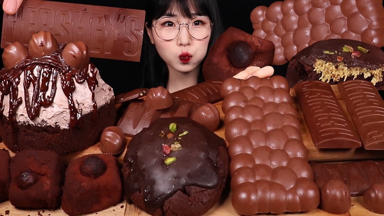 초코볼찹쌀떡 쇼콜라케이크 버블리 초콜릿 두바이쿠키 먹방🍫 Chocolate chapssaltteok Cake Pistachio Knafeh Cookies Asmr MuKBang!