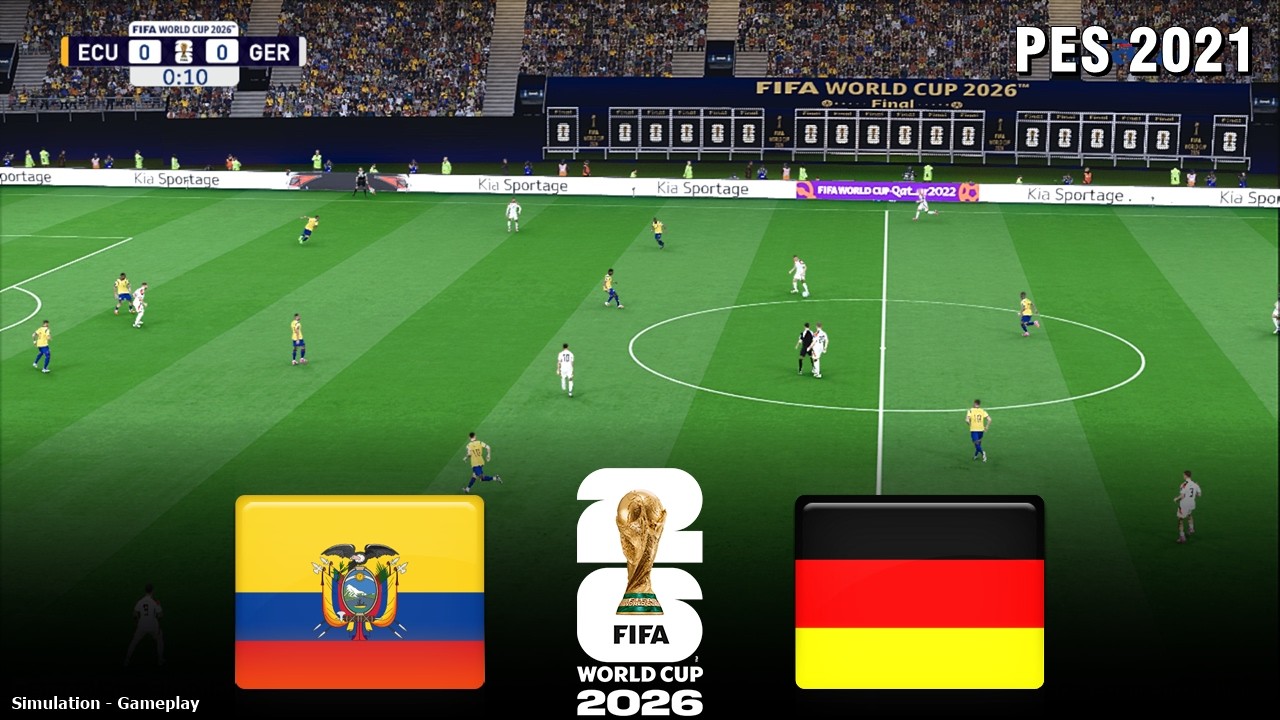 ECUADOR vs GERMANY | FIFA World Cup 2026 | 25 June 2026 | SIMULATION PES 2021 Gameplay