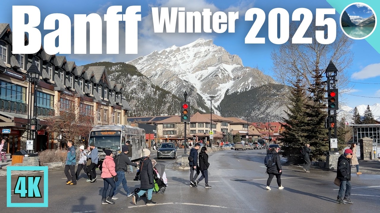 Walking Tour of Beautiful Winter Banff (and Amazing Snow Sculptures) 🇨🇦