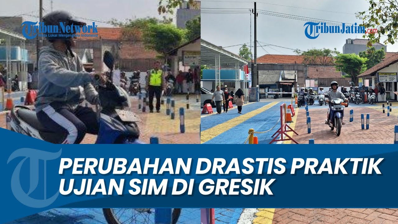 LINTASAN BARU Praktik Ujian SIM di Gresik, Sebelumnya Diprotes Wanita yang Anaknya Gagal 13 Kali