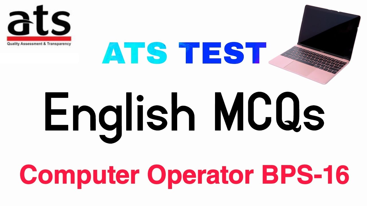 ATS Test Allied Testing Service Computer Operator English Part Solved MCQS Synonyms Antonyms Idioms
