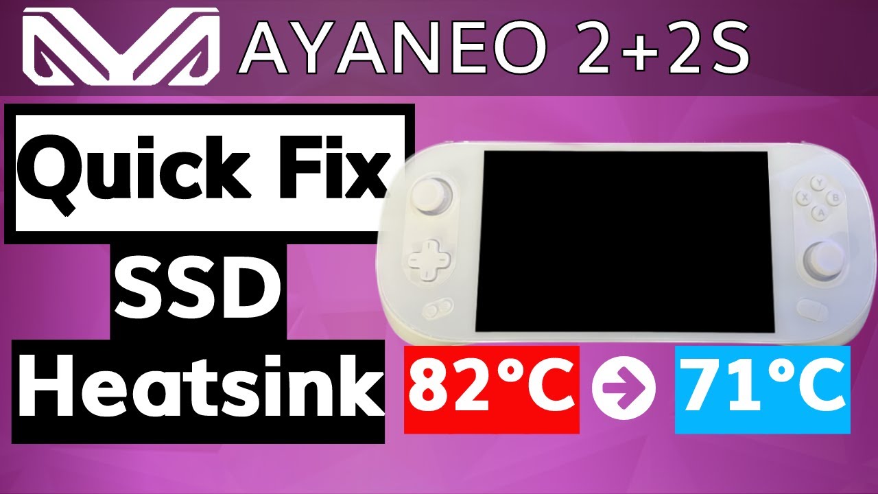 AYANEO 2 / 2s снижают температуру SSD до 12°C! Инструкция по установке радиатора для SSD.