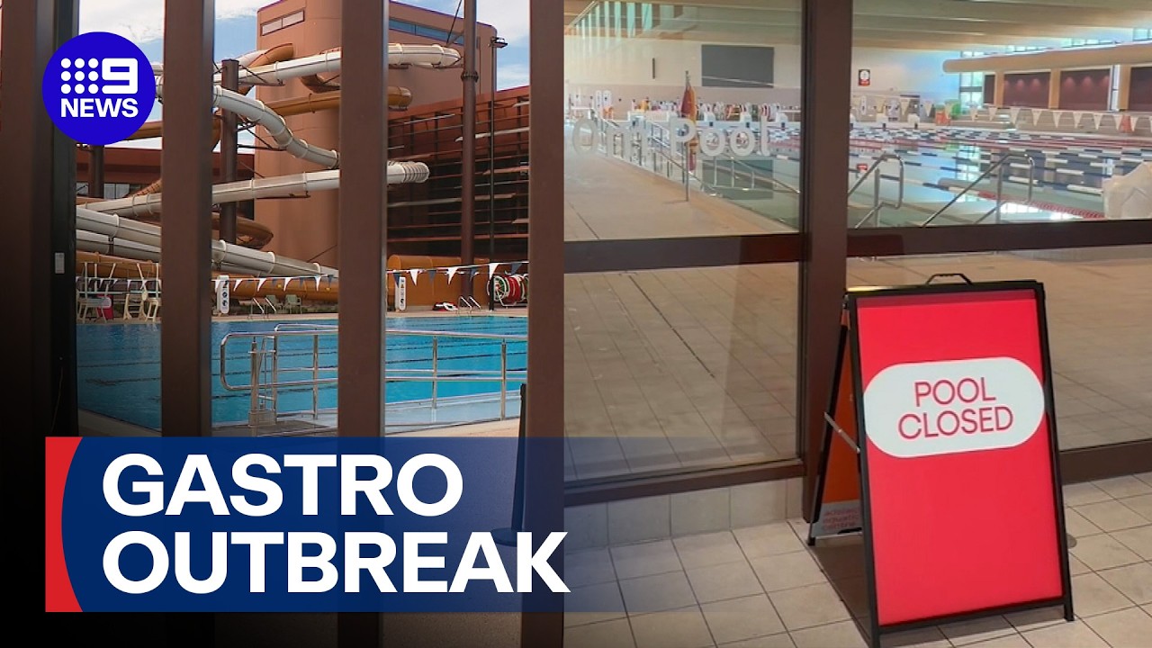 Three pools closed over gastro outbreak | 9 News Australia
