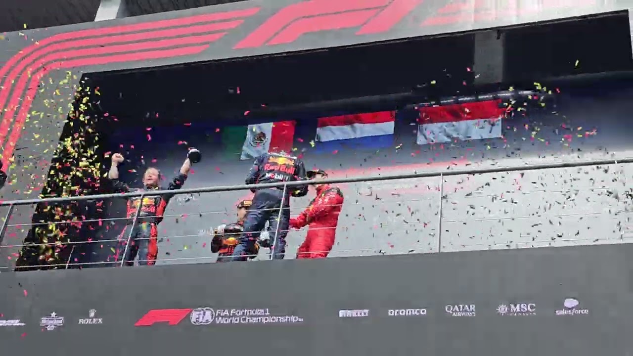 Podium Celebrations - 2023 F1 Belgian GP