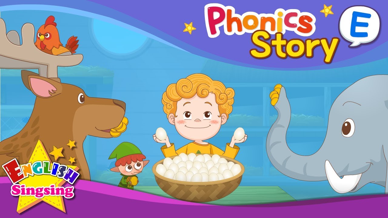 Phonics Story E - English Story - Educational video for Kids