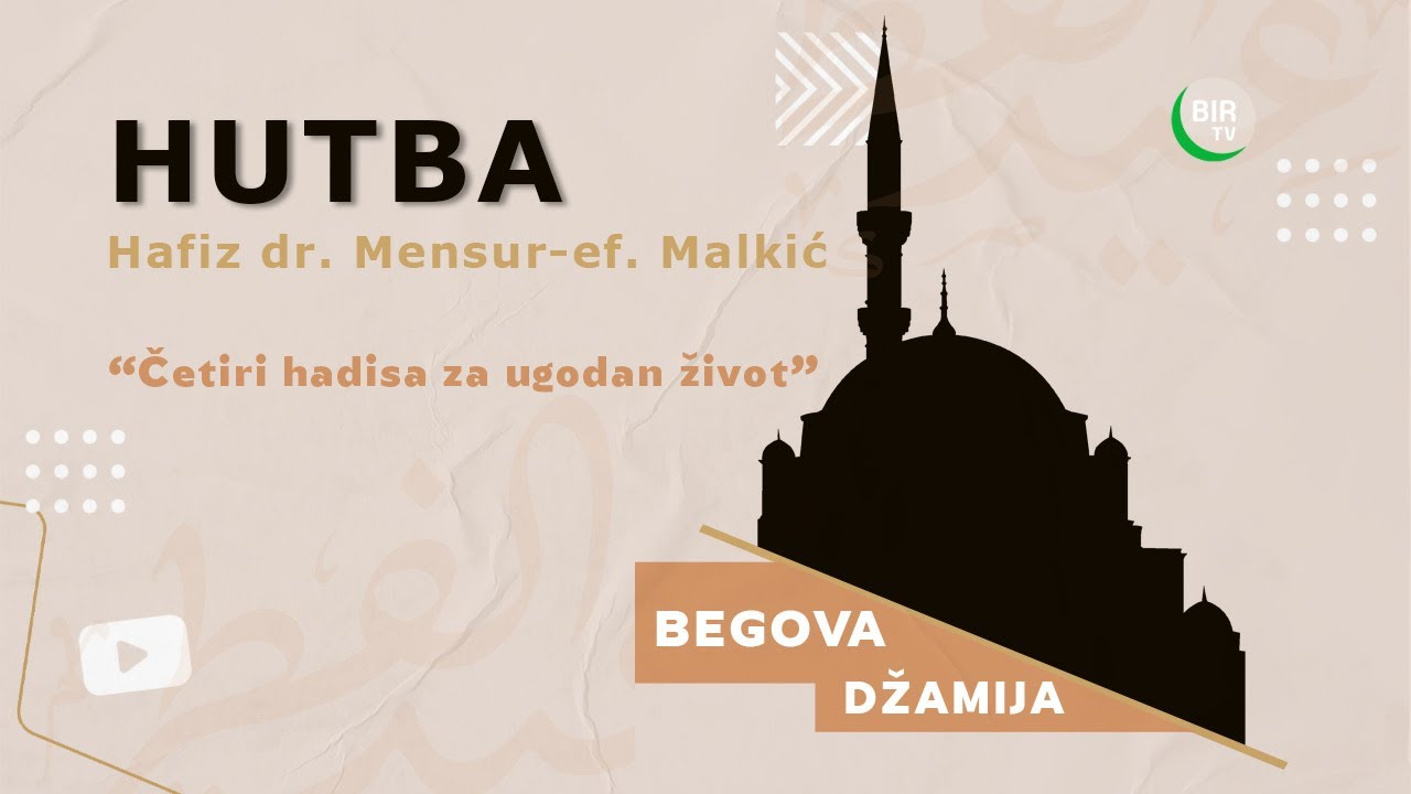 Hutba iz Gazi Husrev-begove džamije u Sarajevu: Hafiz dr. Mensur-ef. Malkić - 23.1.2026.