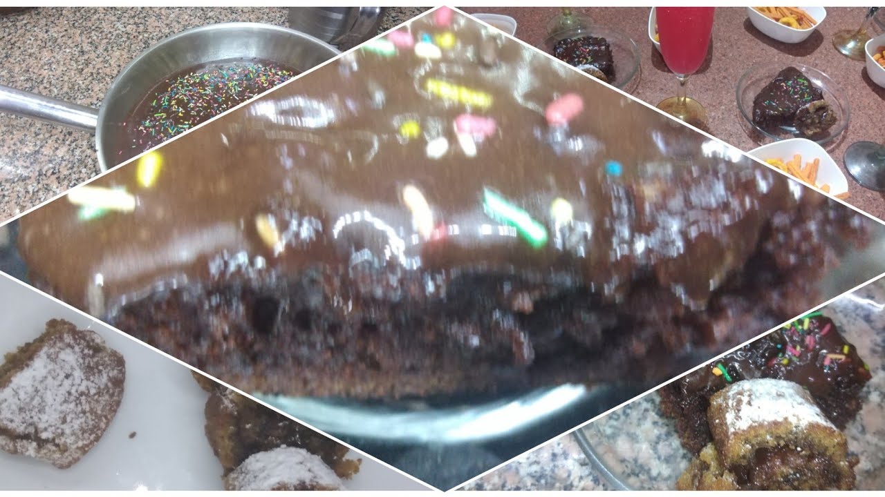 الجاتوه الشاتوه🥧🍫 بدون بيض بدون فرن🍩 بدون حليب ولا ذبدة غرقان بصوص الشيكولاتة