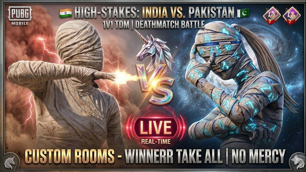 PUBG Mobile: INDIA VS PAKISTAN 🇮🇳🇵🇰 | 1V1 TDM Intense Battle LIVE!
