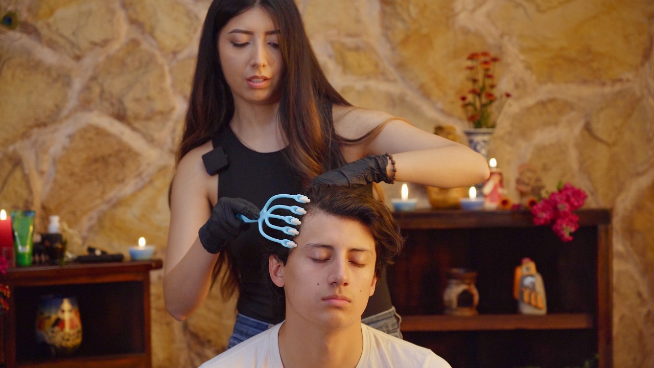 Darlyn's soft-spoken ASMR sleep massage with gentle whispering sounds to help you relax