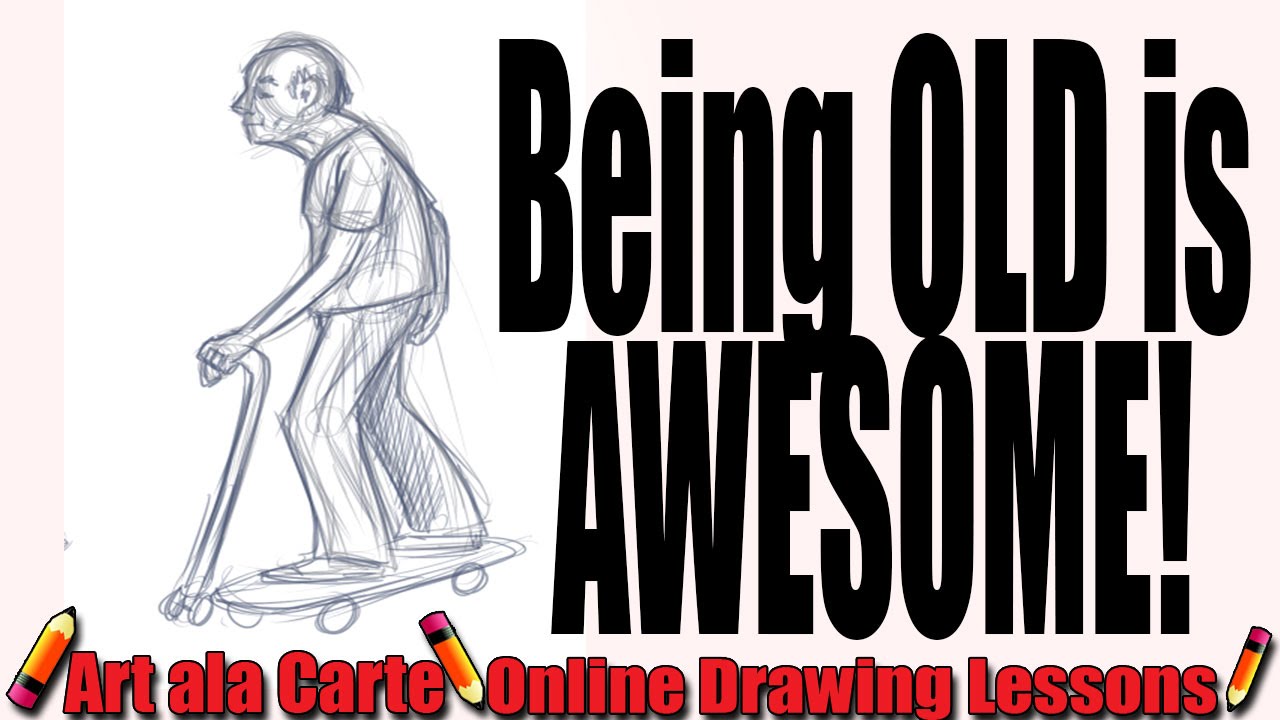 How to draw old people