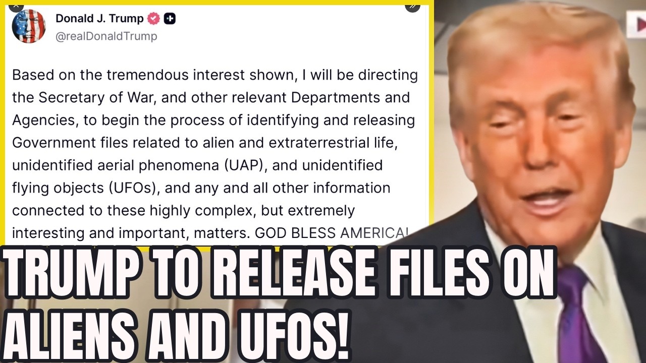 WOW! Trump says he will release files on ALIEN LIFE and UFOS! Is this disclosure?!