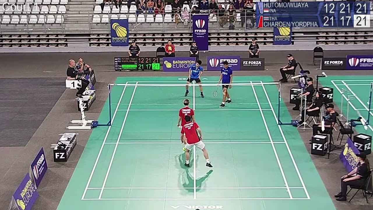 Match point - Hutomo/ Wijaya vs Charoenkitamorn/ Yordphaisong - MD, SF - Nantes Int. Challenge 2022