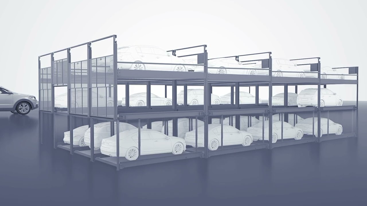 TrendVario Combination – The drive-through premium semi-automatic parking system