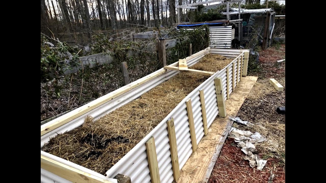 Straw bale garden Bed