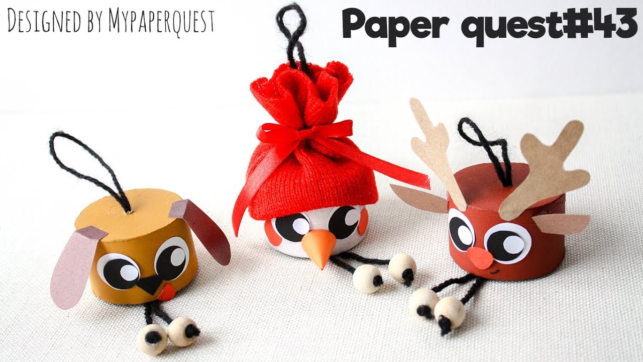 Новогодние поделки из втулок | Christmas Recycling Craft ideas for Kids | DIY Toilet paper rolls