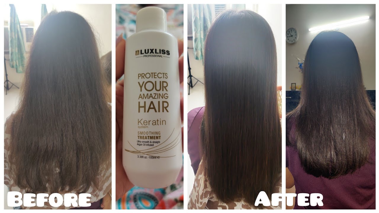 How to do Keratin treatment@luxlissprofessional7946 at home..demo on my sister's hair 😀😀