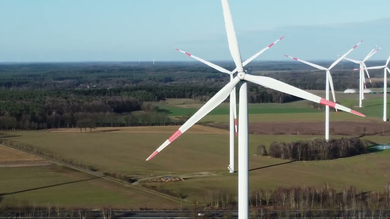 Windpark Thransheide mit N 100 und N 117 aus der Luft Teil 1