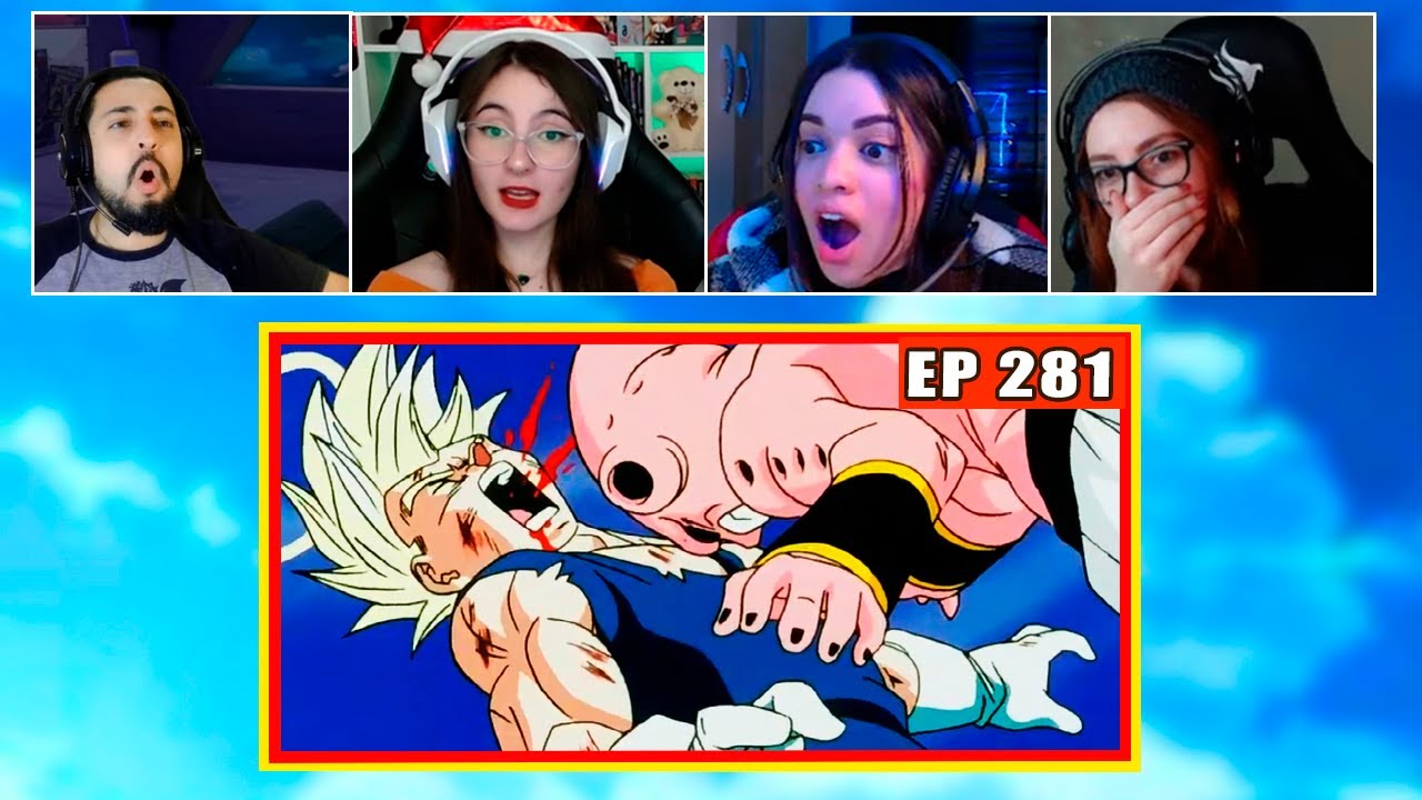 Vegeta vs Kid boo | 4 Pessoas Reagindo | Dragon Ball Z - EP 281